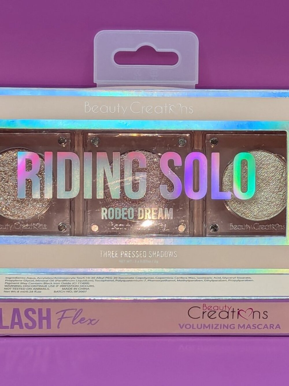 Beauty Creations Rodeo Dream 3p Shimmer Eyeshadow Set & FS Lash Flex Mascara NIB